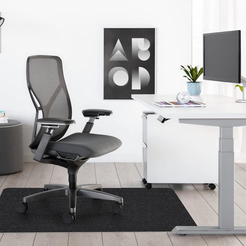 Black(48"x36") Sycoodeal Office Chair Mat for Hardwood Floor,Office Computer Gaming Chair Mat for Tile Floor,Large