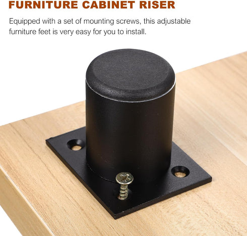 HAKIDZEL 8pcs 5cm Adjustable Furniture Feet and Cabinet Legs Aluminum Alloy DIY Replacement Leveling Legs for Sofa Tv
