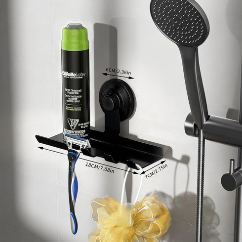 2 Pack, DELITON Suction Cup Razor Holder Removable Shower Hooks for Inside Bathroom, Powerful Suction Cup Hooks