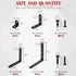 Hilitchi 20 Pack) Stainless Steel Black L Bracket Corner Brace and Straight Bracket with Screws Corner Fastener