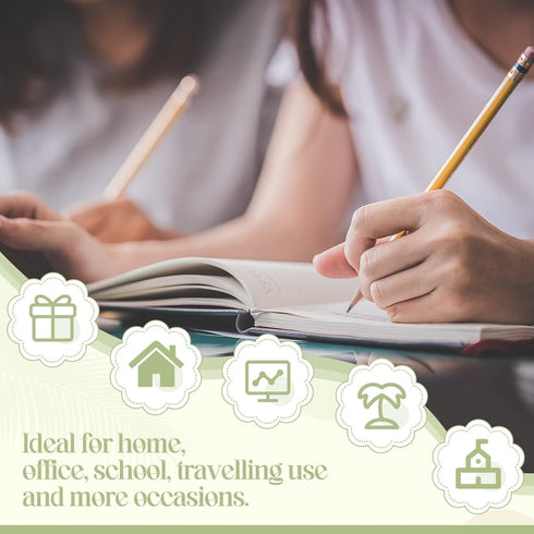 Zonon 4 Pcs Sublimation Journal Blank Notebooks, A6 A5 A4, 190 Pages Thick Faux Leather for School Office