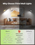 Elegant Gold Battery-Powered Wall Sconce Lighting