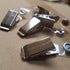 Bulk 25 Pack - Premium Clothing Friendly ID Badge Clips - Metal Alligator Swivel Card Clip & Clear Plastic Strap