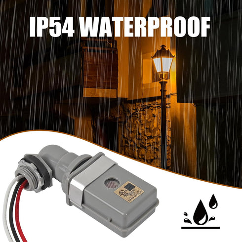 AITRIP 4-Pack 120VAC 50/60 IP54 Dusk to Dawn Sensor Photoelectric Switch,Photocell Sensor for Outdoor Lights, Hz
