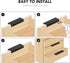 Ravinte 10 Pack Finger Pulls for Cabinets, 150mm/5.9" Length Matte Black Concealed Handles for Kitchen Drawers