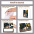 HETOOSHI 5X7inch) Walnut LED Night Light Photo Frame - Illuminated Acrylic Picture Frame with Glowing Wooden Base, USB