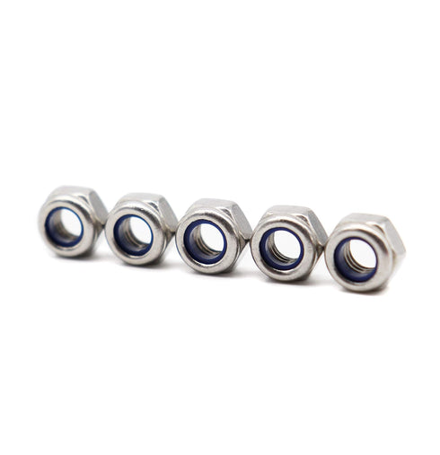 BinifiMux 40Pcs M4 x 0.7mm Stainless Steel Self-Lock Nylon Inserted Locking Nuts for 3D Printer & Furniture