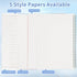 Large B5 Graph Paper Notebook, Spiral Notebook, 8" x 10", 24pcs Index Tabs, Assorted Pastel for Lab and Engineering