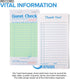 (10 Pack) 500 Stock Your Home Green Guest Check Books for Servers Server Note Pads, Waiter Checkbook, Food Receipt