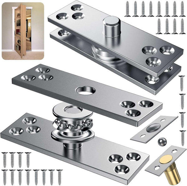 Heavy Duty Hidden Pivot Hinges 300LB Stainless Steel for Murphy Door Bookshelf