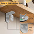 4Pcs 90 (3.35X3.35 Alise Shelf Brackets White, Stainless Steel Floating Shelf Brackets Corner Brackets, L Brackets