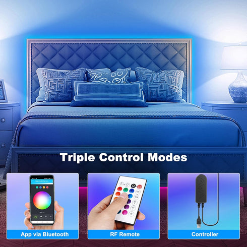 Bluetooth RGBWW LED Lights for 32 Inch TV, RGB+Tunable White 3000K-6500K, App Control, Music Sync Indoor USB LED