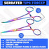 Tweezer(Colorful,2 BBTO Hemostat Curved and Straight Hemostat Forceps Piercing Pliers Forceps, Stainless Steel Straight