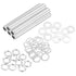 MECCANIXITY 35Pcs 3.5" Lamp Pipe Nipples Kit with Hex Nuts Washers, 1/4IP All