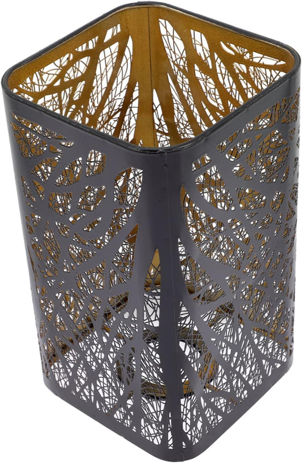 DOITOOL Metal Small Lamp Shade with Tree Pattern Wrought Hollow Carved Lampshade