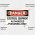SmartSign-U9-1488-ND "Danger - Electrical Equipment, Authorized Personnel Only" Label | Laminated Vinyl 5" x 7"