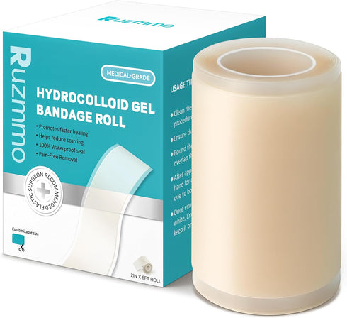 Ruzmmo Hydrocolloid Roll for Wound Care - Medical Grade Hydrocolloid Bandages with Flexible