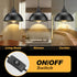 SoodMi 15FT Plug in Pendant Light, Hanging Lights with Plug in Cord, On/Off Switch, Industrial Pendant Light with Plug