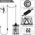 Laihezz Plug in Pendant Light, Hanging Light Fixture with Plug in Cord, Metal Black Hanging Lights with Plug in Cord