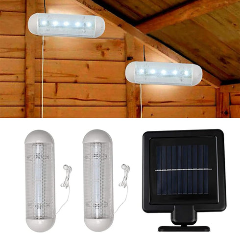Solar Powered Shed Light Rechargeable Split with On Off Switch Indoor Solar Lights for Sheds Inside Solar Powered