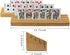 Set 2 (13.7x2.04x2.2 inch) VINJOE Premium Solid Beechwood Playing Card Holders - Accessories with Five Crowns Card Game