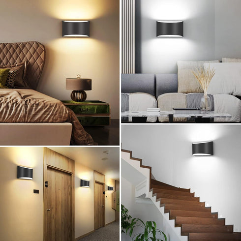 3000K/4000K/6000K Dimmable 12W 1 Pack) TRLIFE Modern Wall Sconces, Selectable and LED Wall Sconce Aluminum Wall Mounted