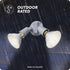 240 GLOBE W Twin Head White Hardwired Switch Activated Security Flood Light, Spotlight, Outdoor, Outside House Lights