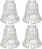 HonoDing Ceiling Lamp Replacement Shade Set of 4, Glass Hammered Bell Ceiling