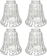 HonoDing Ceiling Lamp Replacement Shade Set of 4, Glass Hammered Bell Ceiling