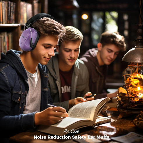 ProCase Noise Reduction Safety Ear Muffs, NRR 28dB Hearing Protection Headphones for Shooting, Mowing, Construction