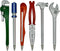 Maydahui 6 PCS Tool Ballpoint Pens - Black Ink Hardware Shape Pen Design for Boys, Worker Craftsman, Pipe Wrench, Pincer