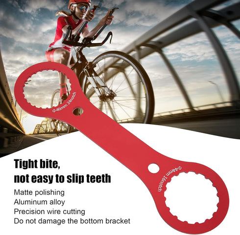 Bottom Bracket Wrench, BB Wrench Tool for 44mm 46mm 16 24 Notch BB Installation Remover (Red)
