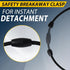 DAYGOS Breakaway Lanyards for ID Badges, Safety Detachable Key Lanyard with USA Flag, Adjustable Neck Strap (Black)