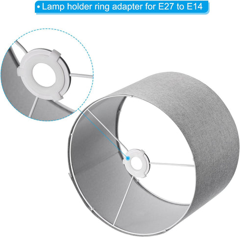 E27 E14 8 Pack PATIKIL to Lamp Shade Ring, Lamp Holder Adapter Ring Converter Reducer Fitting Light Fixtures