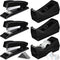 Thenshop 6 Pcs Desk Staplers Tape Dispensers Set, Black Staplers for Office, Includes Standard Staples and Tape Holder