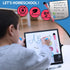 Small Dry Erase White Board 10"X10", Desktop Black Frame with Stand, 3 Markers