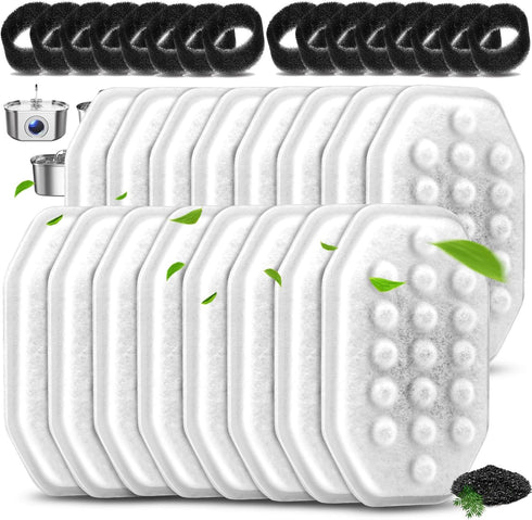 Artiaims 8 Pack Replacement Filters & 8 Pack Pre-Filter Sponges Set for 3.2L/108oz