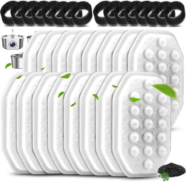 Artiaims 8 Pack Replacement Filters & 8 Pack Pre-Filter Sponges Set for 3.2L/108oz
