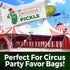 Durable Retro Design 6.5 in Dill Pickle Bag 75 Pack - Vintage Paper Snack Sacks for Fundraiser or Concession Stand