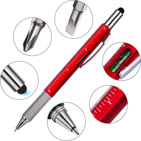 Zhanmai 16 Pieces 6 in 1 Multitool Pen Set with Refills, Gifts for Men, Fathers Day, Birthday, Graduation (Multi-color)