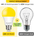 EvaStary Yellow LED Light Bulb, 6W LED Bug Light Bulbs, 40W Equivalent, A19 LED Amber, 4 Pack