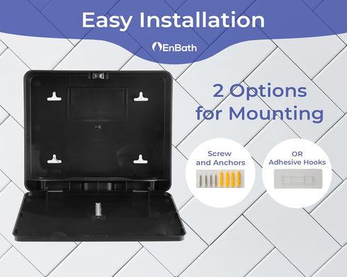300 Commercial Multifold Paper Towel Dispenser Wall Mount (Black), Folded Hand Towel Dispenser for Bathroom/Restroom