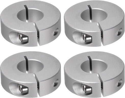 HARFINGTON 4pcs Shaft Collar 18mm Bore Aluminum Alloy Set Screw Split Clamp-On Collars for Wheel Barrow Axle, Industry