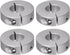 HARFINGTON 4pcs Shaft Collar 18mm Bore Aluminum Alloy Set Screw Split Clamp-On Collars for Wheel Barrow Axle, Industry
