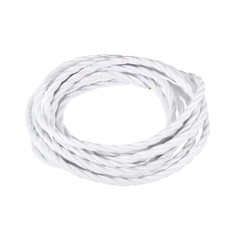 MECCANIXITY 9.8Ft Twisted Cloth Covered Wire, 18/3 Cloth Covered Electrical Wire Vintage