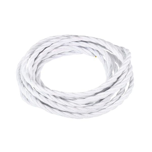 MECCANIXITY 9.8Ft Twisted Cloth Covered Wire, 18/3 Cloth Covered Electrical Wire Vintage