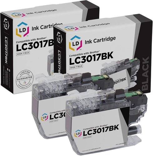 LD Products Compatible Ink Cartridge Replacement for Brother LC3017BK High Yield (Black, 2-Pack)