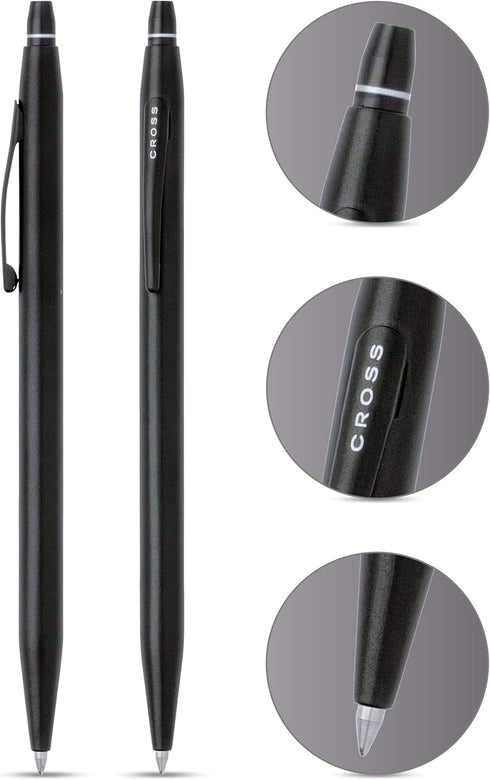 Cross Click Slim Refillable Gel Ink Rollerball Pen, Medium Rollerball, Includes Premium Gift Box - Black