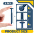MorningRo 6 Pack Vinyl Shutter Fasteners Plastic Shutter Screws Window Shutters Exterior Spike Loks for Installing