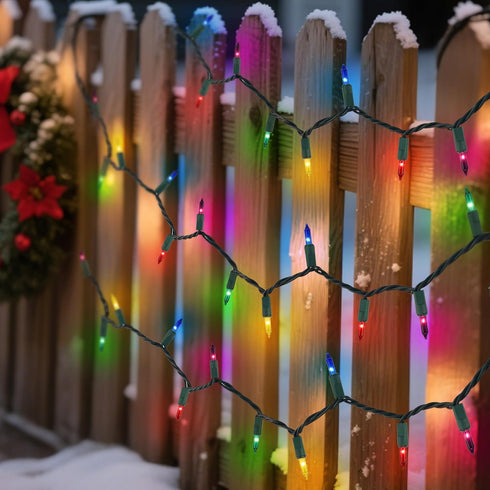Watereem 3 Pack 100 Count Multicolor Christmas String Lights, Each, Incandescent Mini Christmas Lights, Connectable